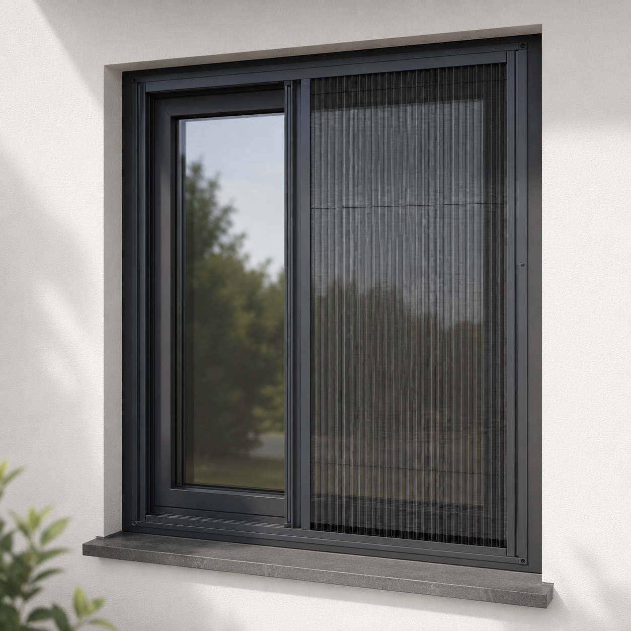Antrasit pencere plise sineklik