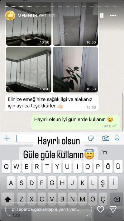 Plise perde müşteri memnuniyeti paylaşımı 34