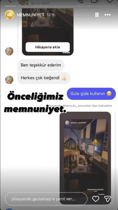 Plise perde müşteri memnuniyeti paylaşımı 19