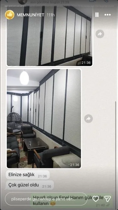 Plise perde müşteri memnuniyeti paylaşımı 29